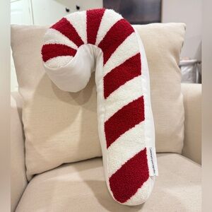 Cupcakes and Cashmere Candy Cane Pillow Red White Christmas Decor 15" stripes